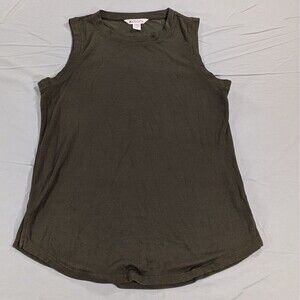 Athleta Women's Tank Olive Green Small Round Neck